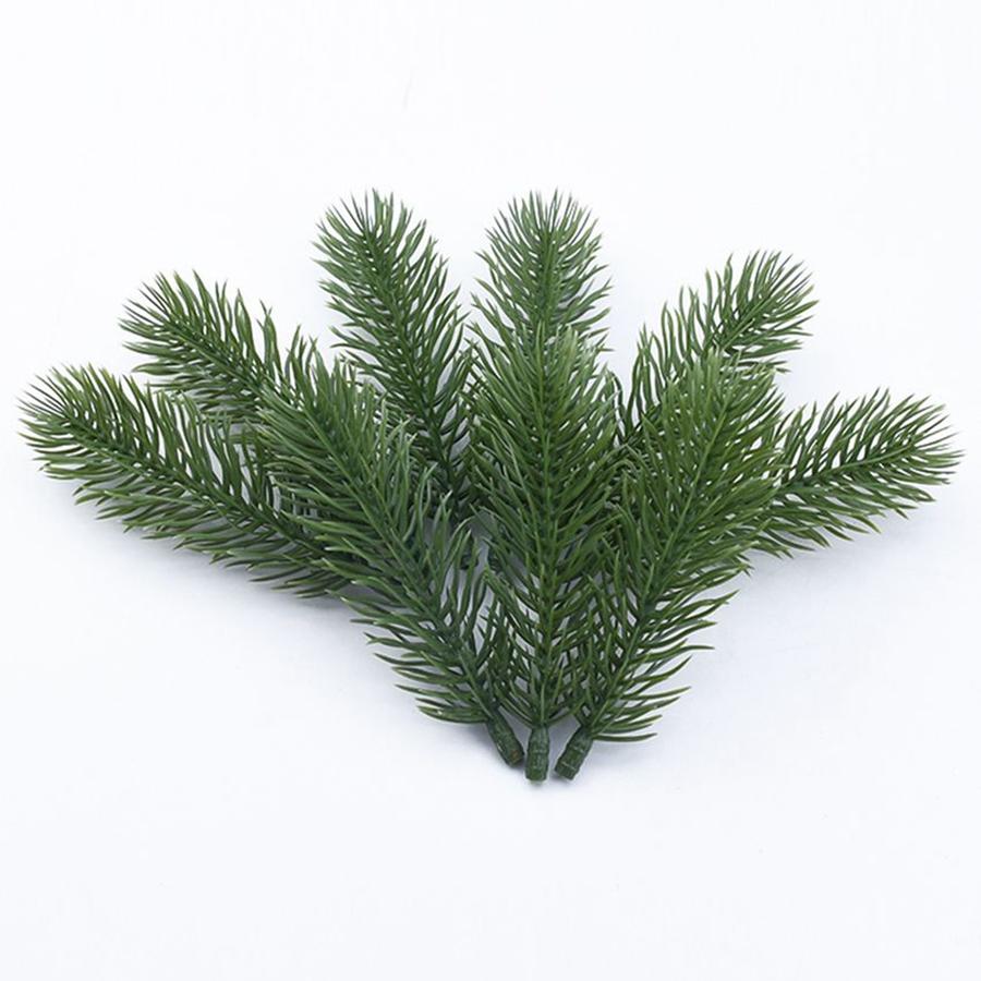 50/100Pcs Artificialplant Pine Needle Plastic Hotsale Christmas Tree Wreath Home festival Outdoor Garden Wedding Decor Accessory