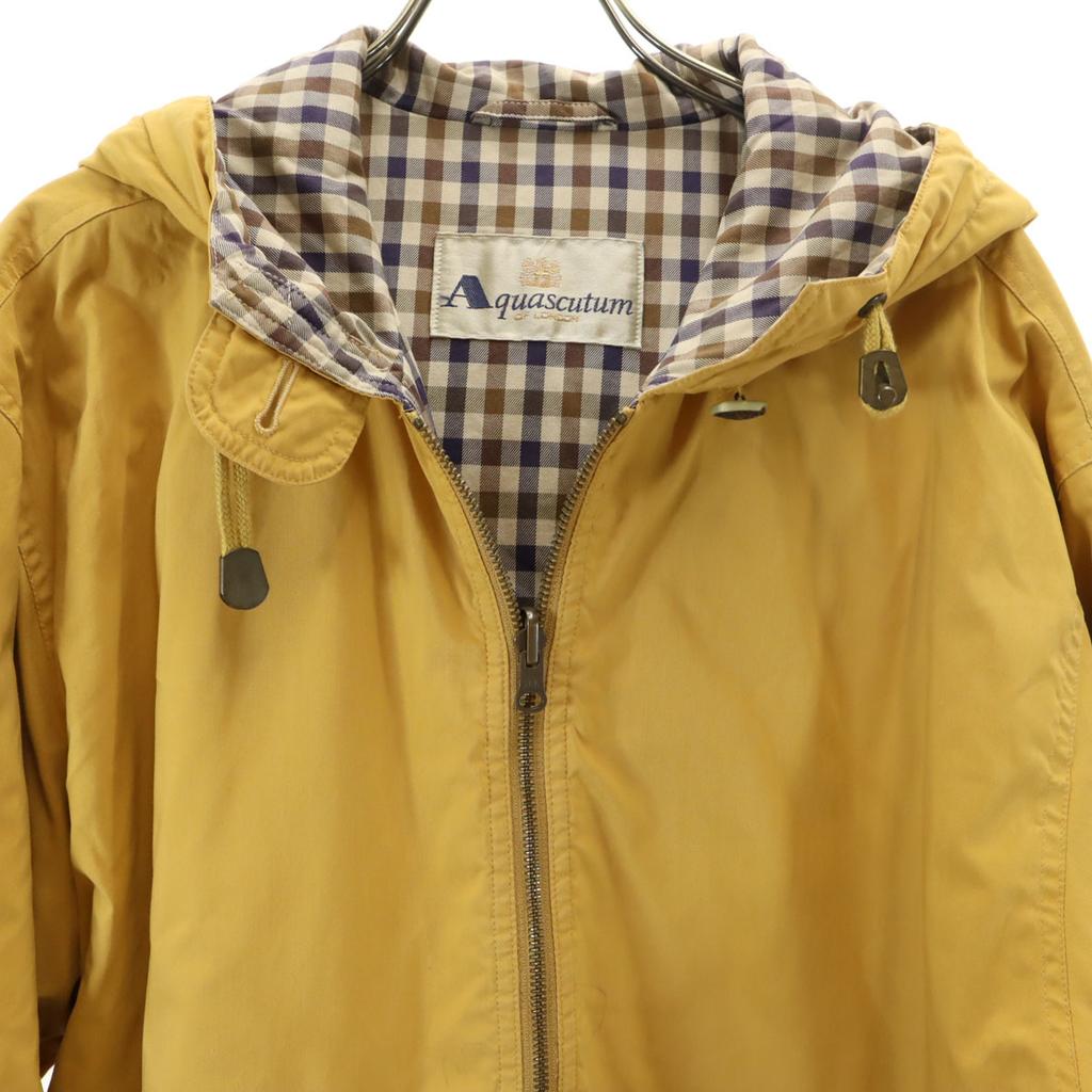 Aquascutum Made In Japan Hooded Batting Jacket 9 Mustard Women Used