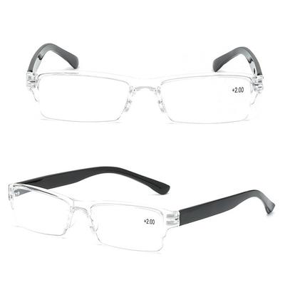 Ultraleichte randlose transparente Lesebrille Mode Retro Vintage Herren Damen Alterssichtige Brille Dioptrie +100 +150 +200 Bis +400