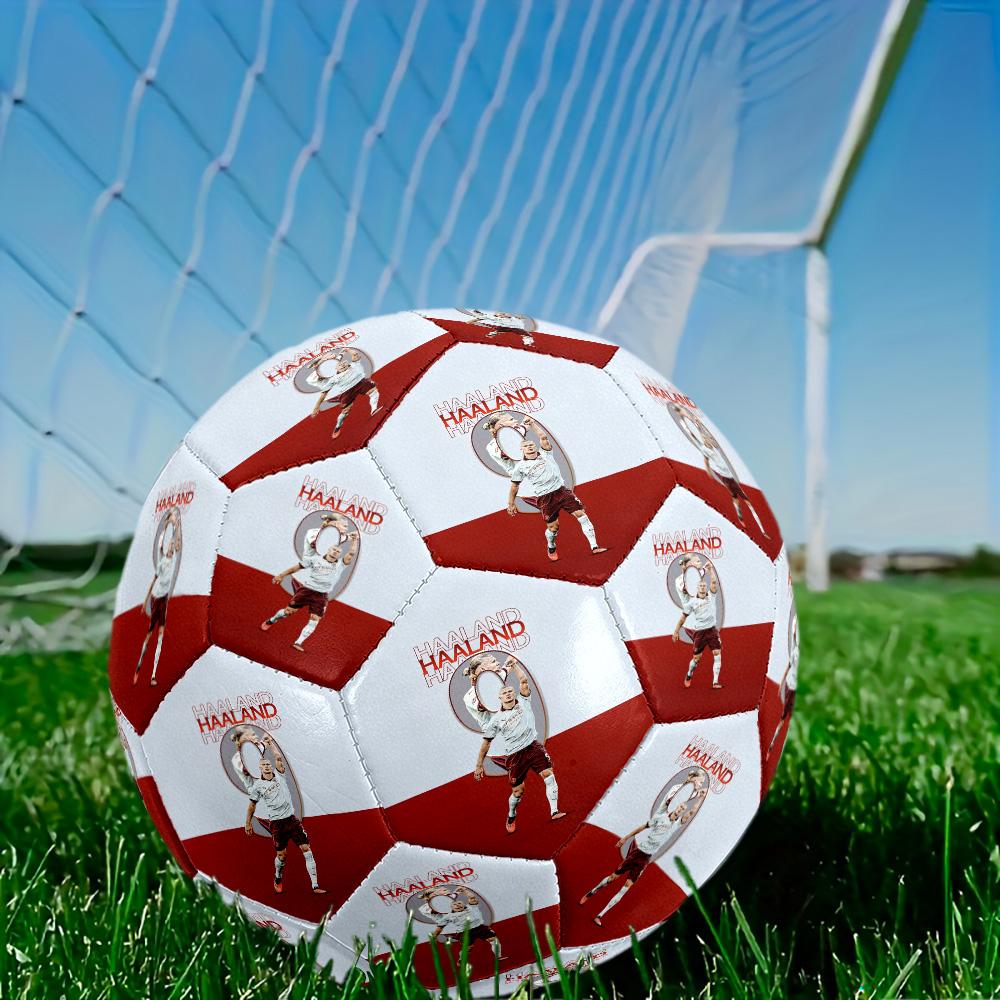 Haaland2 Size 5 Football Machine Sewn Indoor/Outdoor Training and Matches Ideal for Soccer Enthusiasts Birthday/Christmas Wedding Party Gift