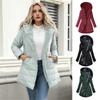 Damen Daunenjacke Damen Winter Daunenmantel mit Kapuze Parka Fleecegefüttert Daunenjacke Winddicht Verdickt Oberbekleidung mit Reißverschluss