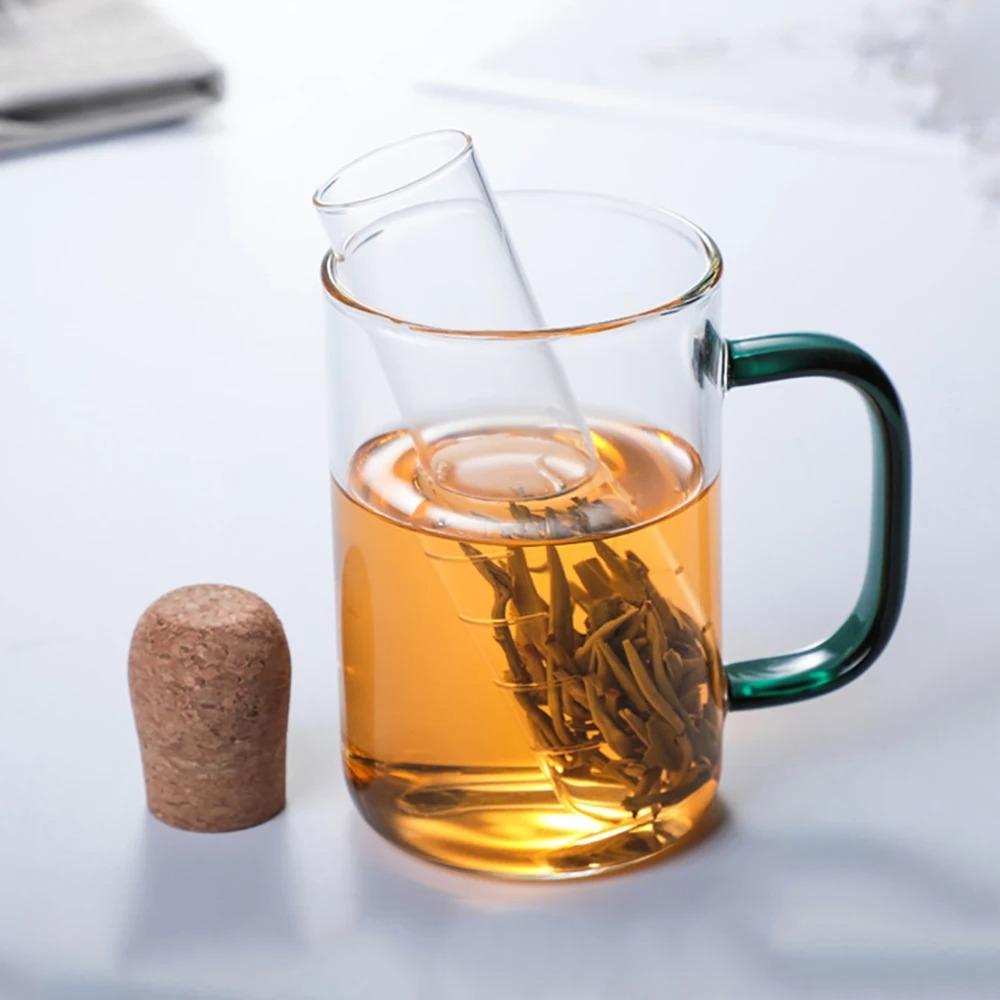 Glass Tea Brewer Creative High Borosilicate Transparent Glass Tea Strainer New Test Tube Tea Strainer Filter Teaware Accessories