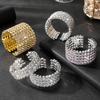 AB Rhinestone Open Bracelet Bridal Versatile Diamond Full Diamond Elastic Bracelet Jewelry