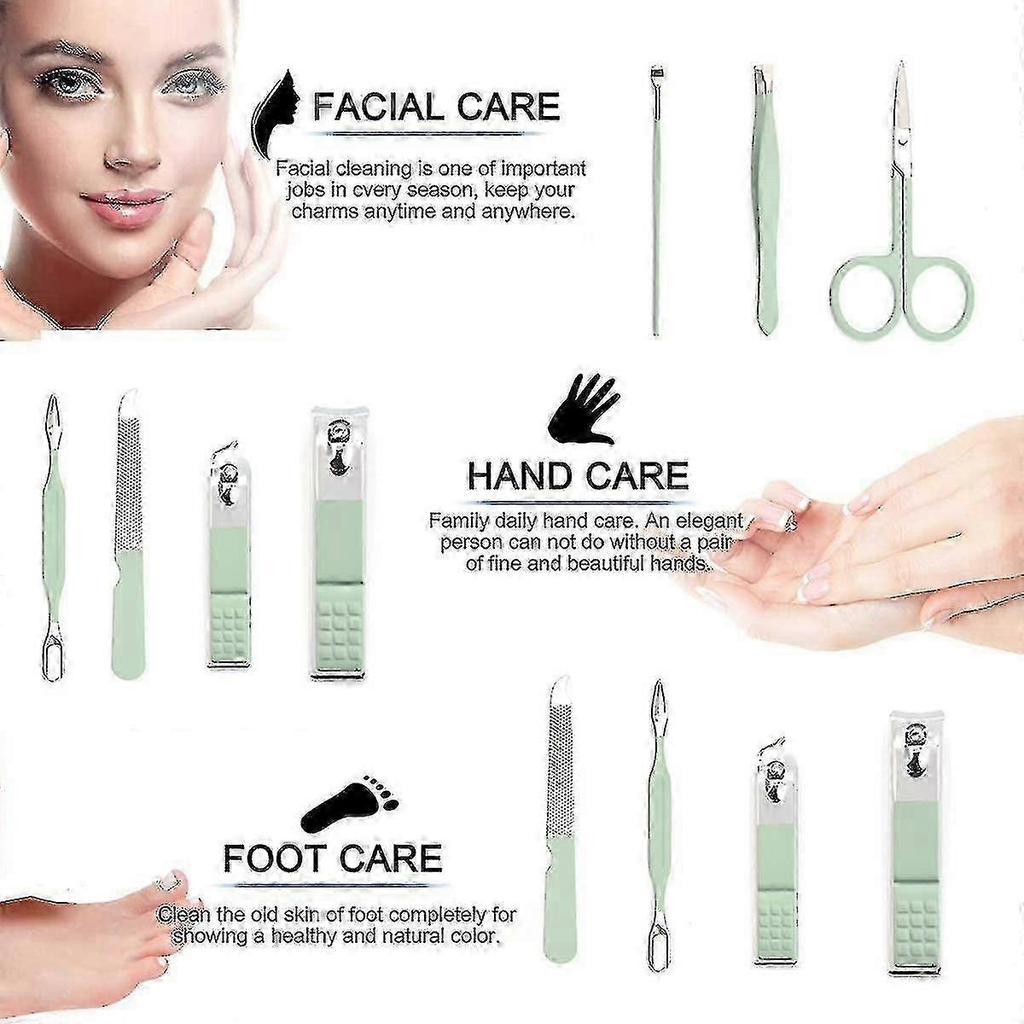 2025 Manicure Set Men Women Nail Clipper Set 8in1 Stainless Steel Toe Finger Nail Clipper Personal Care Tools