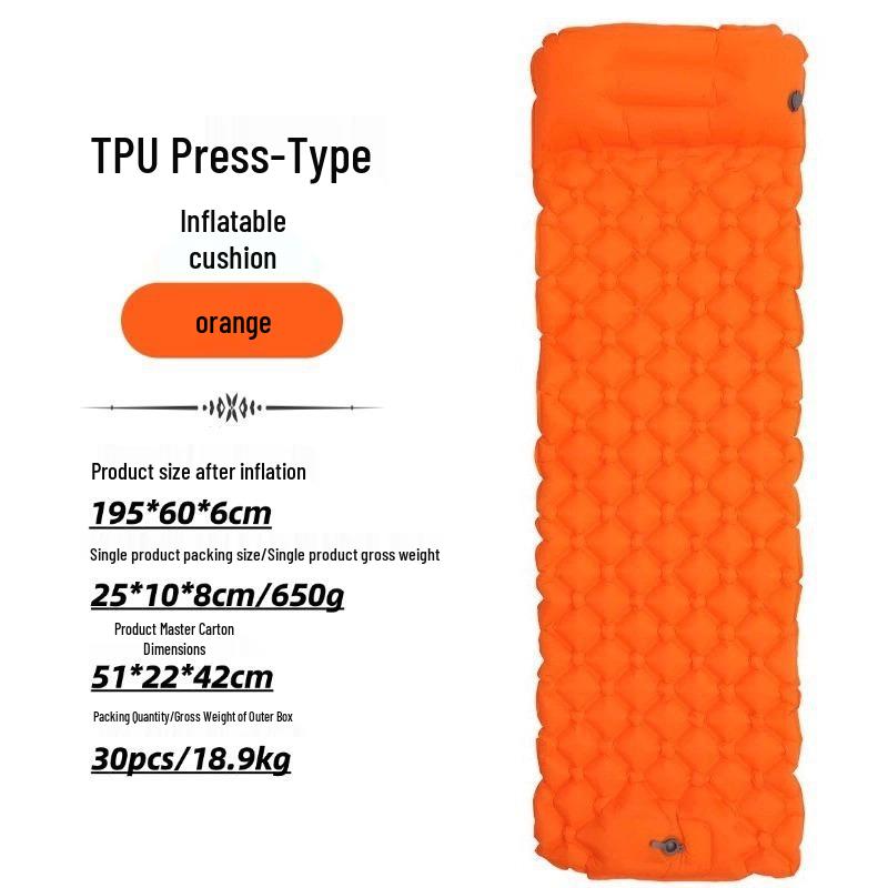 Colchoneta inflable para dormir TPU para una persona: Colchón Portátil, Impermeable, de Alta Elasticidad para Acampada al Aire Libre.