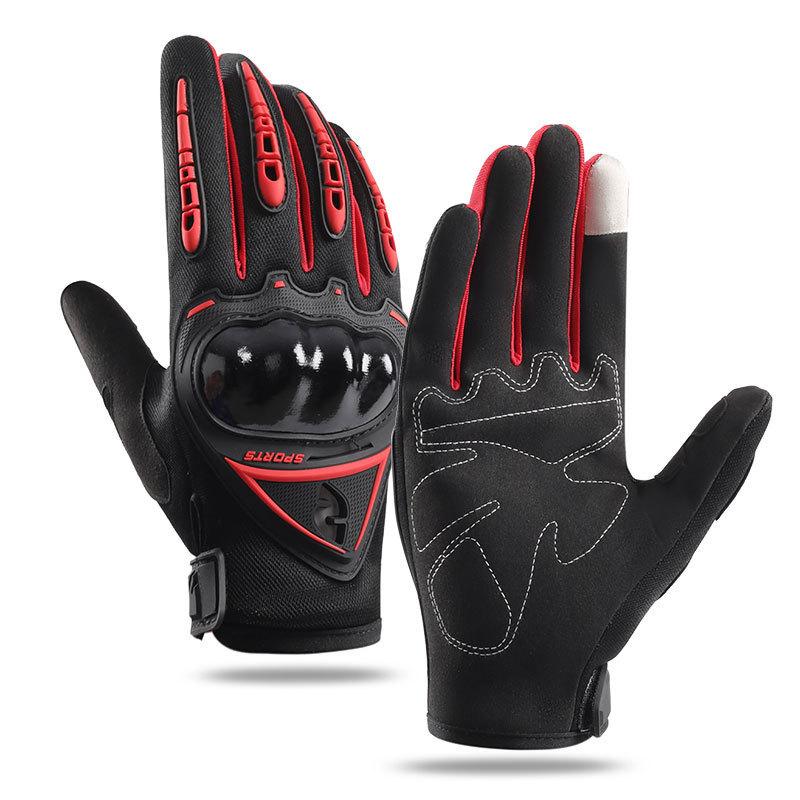 Cycling gloves motorcycle full finger protection outdoor sports breathable non-slip touch screen wear-resistant shock-absorbing fitness gloves