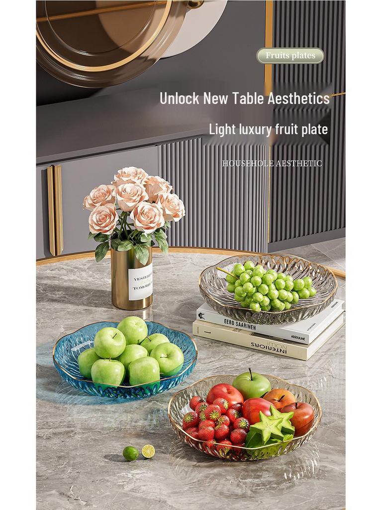 Elegant Flower-Shaped Plastic Fruit and Dessert Plate for Daily Use