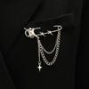 Punk Tassel Brooch Love Butterfly Chain Paper Clip Multi Element Retro Pants Chain Cool Hip-Hop Gothic Brooches Accessories