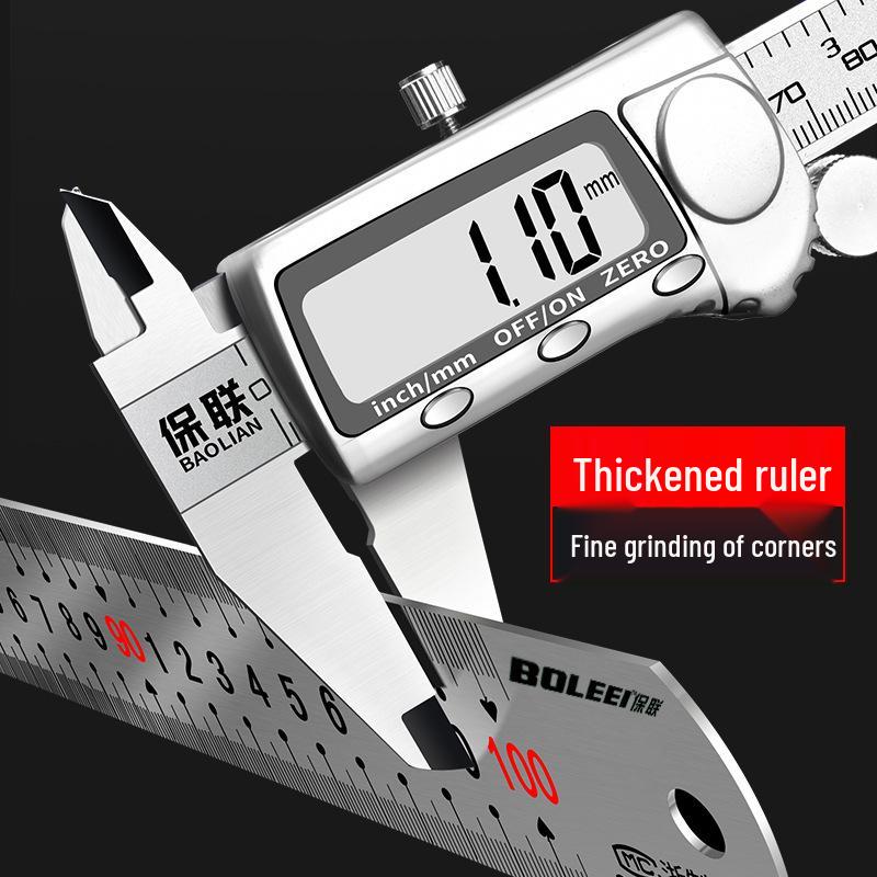 Hochpräziser Edelstahl-Lineal - Längen 15cm/30cm/50cm, Verdicktes Eisen, 1 Meter lang.