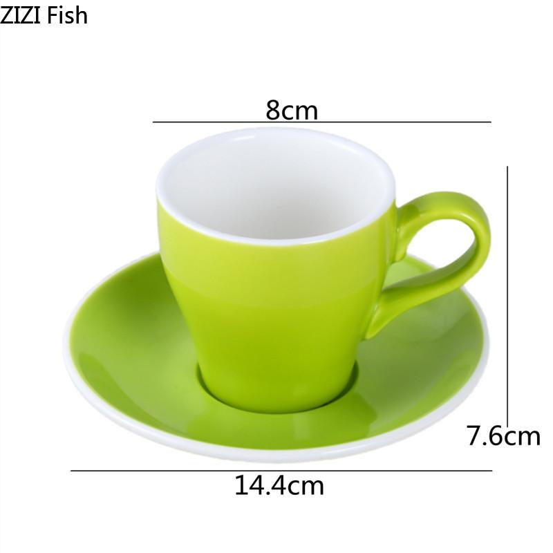 180ml keramický hrnek s hrnkem a podšálkem v jednom, sada amerických elegantních šálků a podšálků na latte, jednoduchá sada na pití do domácnosti a kanceláře