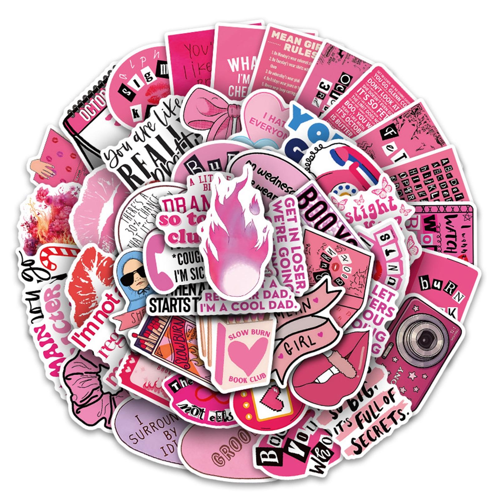 

50 листов наклеек «Красные губы» Детские милые эстетичные Водонепроницаемые наклейки Граффити Ноутбук Чемодан Гитарное украшение One Size