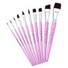 10x Paint Brush Set Oil Painting Brushes Watercolor Paint Brush Nylon Hair Paint Brushes Detail Paint Brush for Face