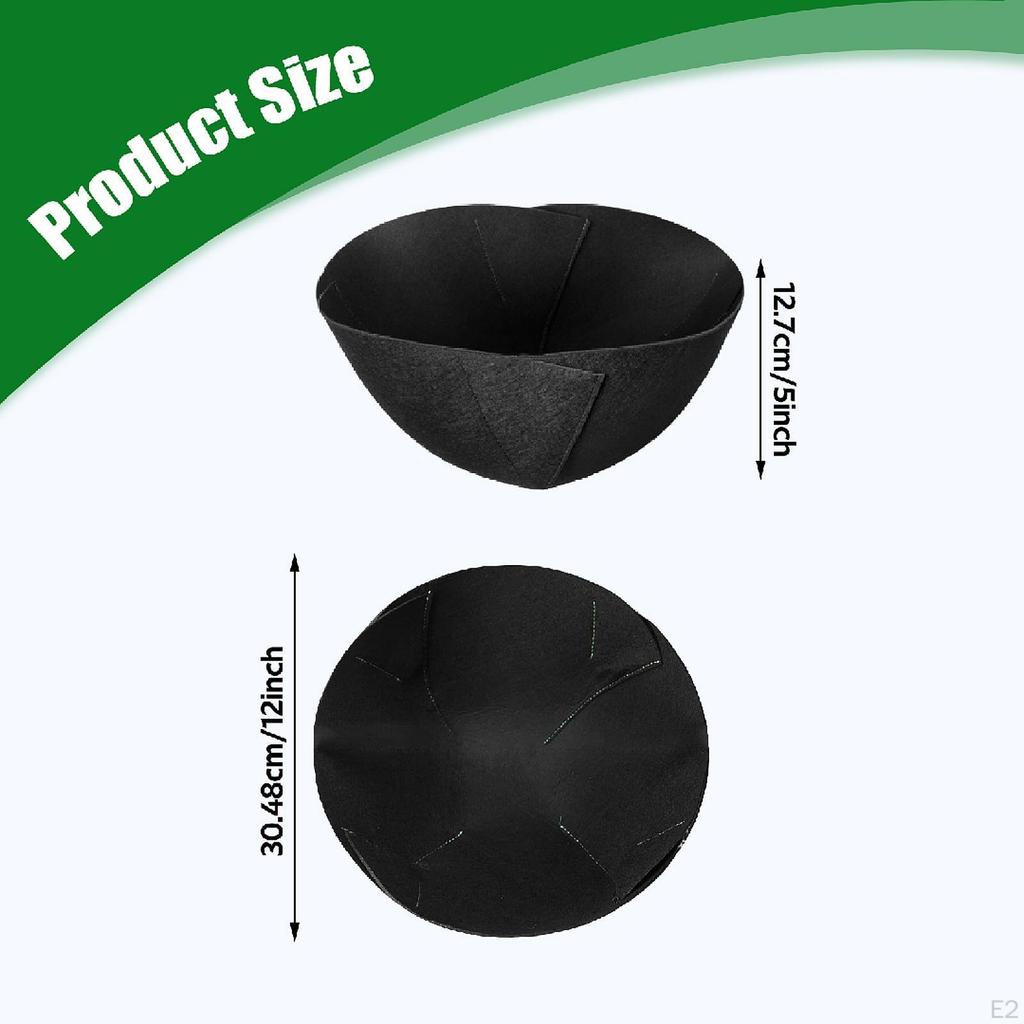 2 Pack Felt Liners, Planter Basket Flower Pot for Garden, Balcony, Yard