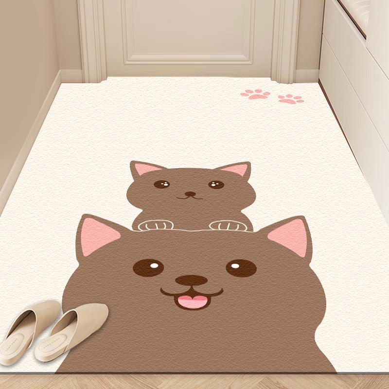 

Wash-Free, Wipeable, Non-Slip Leather Door Mats - Cut to Fit and Dirt-Resistant 50x80 cm