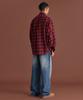 CREAM SODA LAB Big Oversized Tartan Check Shirt Red
