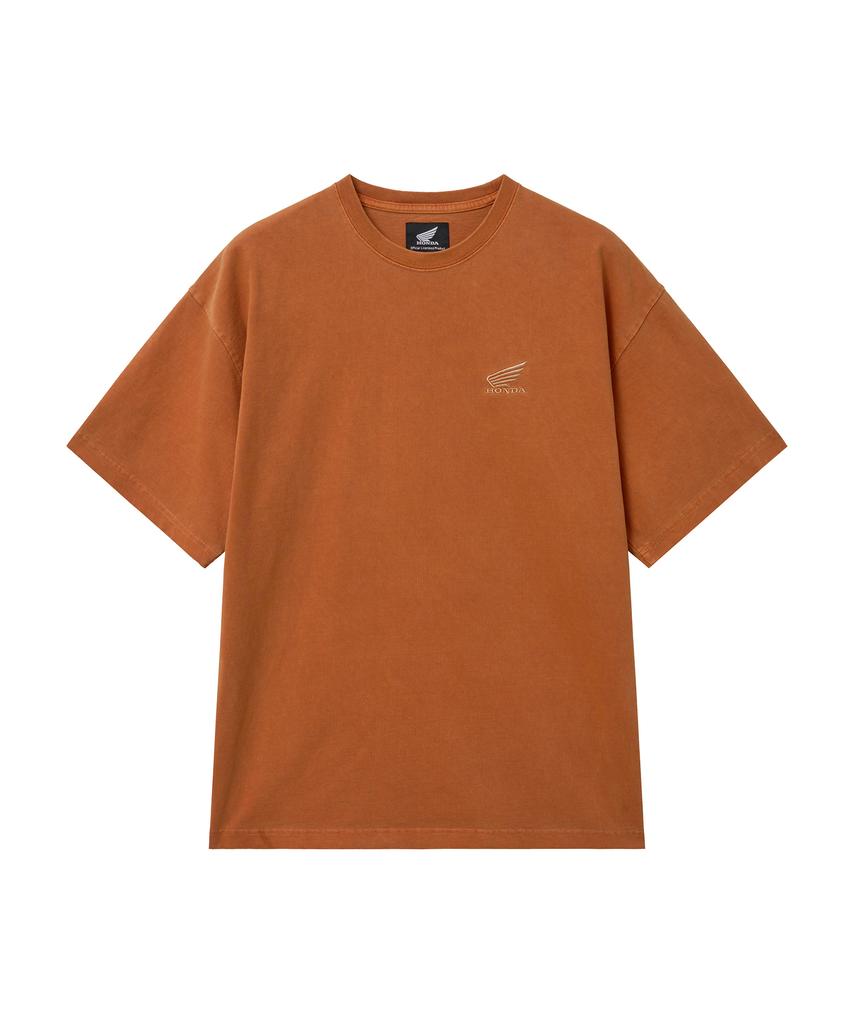 PHYPS MOTORCYCLE [2Pack] Original Wing Logo Pigment Short Sleeve Orange & White