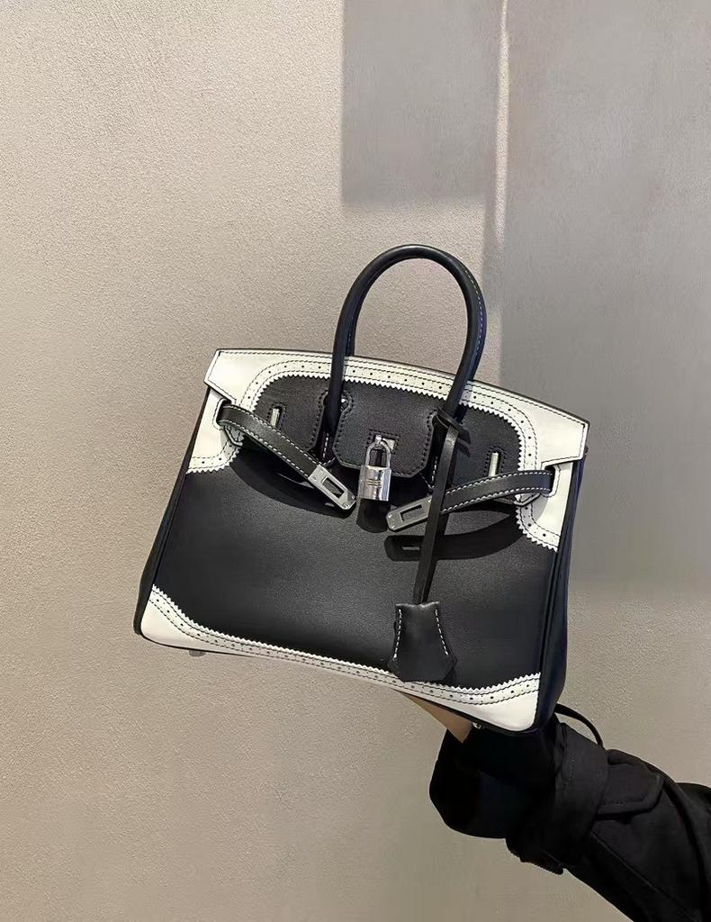 2025 New Leather Women's Bag First Layer Cowhide Swift Lace Bag Portable Shoulder Women's Bag Cross-border Wholesale