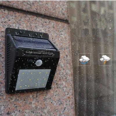 20LEDs Waterproof Solar Charging Human Body Induction Wall Lamp for Courtyard Garden