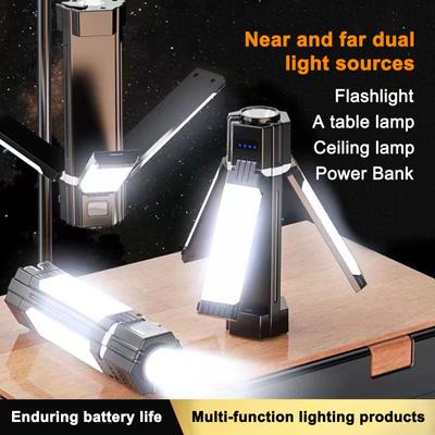 Outdoor Folding Camping Light with Hook Multi-function Emergency Work Light Tent Light Camp Light
