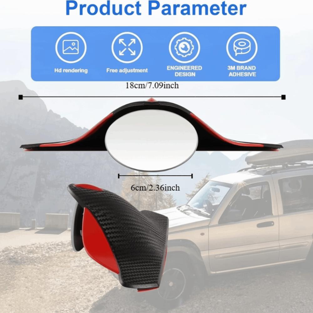 2pcs 360 Degree Adjustable Blind Spot Mirror Wide Angle Rear View Mirror  Blind Spot Detection