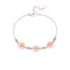 Cat's Eye Stone Four-leaf Clover Pink Crystal Necklace Set for Girls To Give Girlfriend Valentine's Day Birthday Gift
