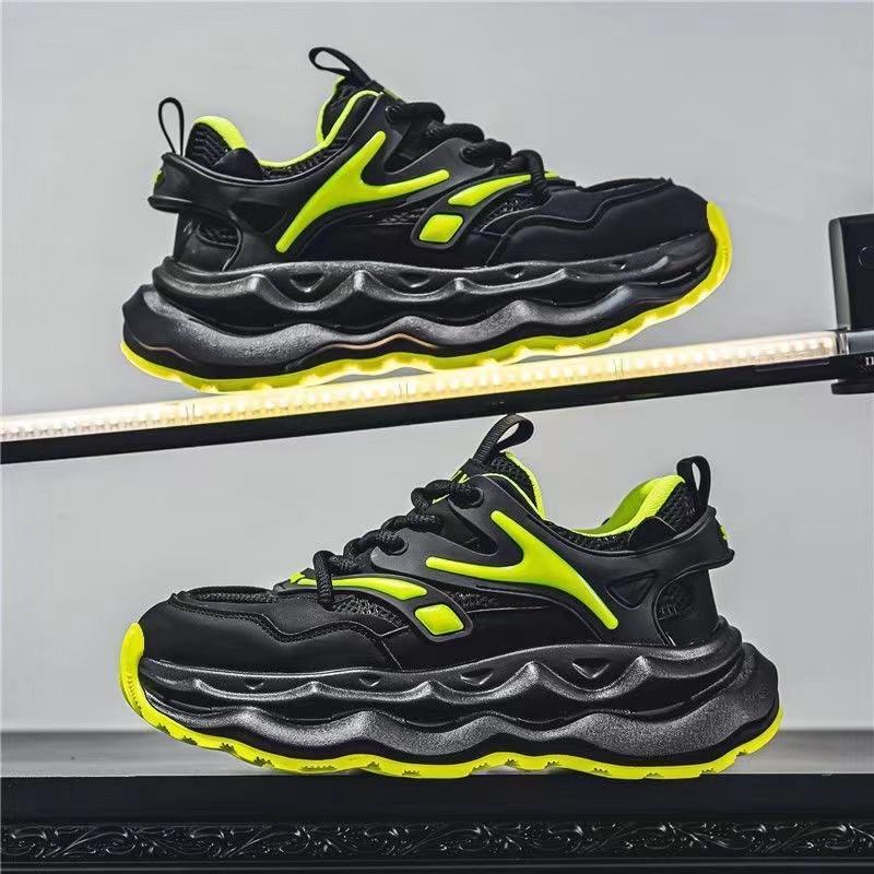 Color Block Design Men Height Increasing Shoes Luxury Casual Sneakers Men Platform Trainers Fashion Thick Sole Sneakers Man