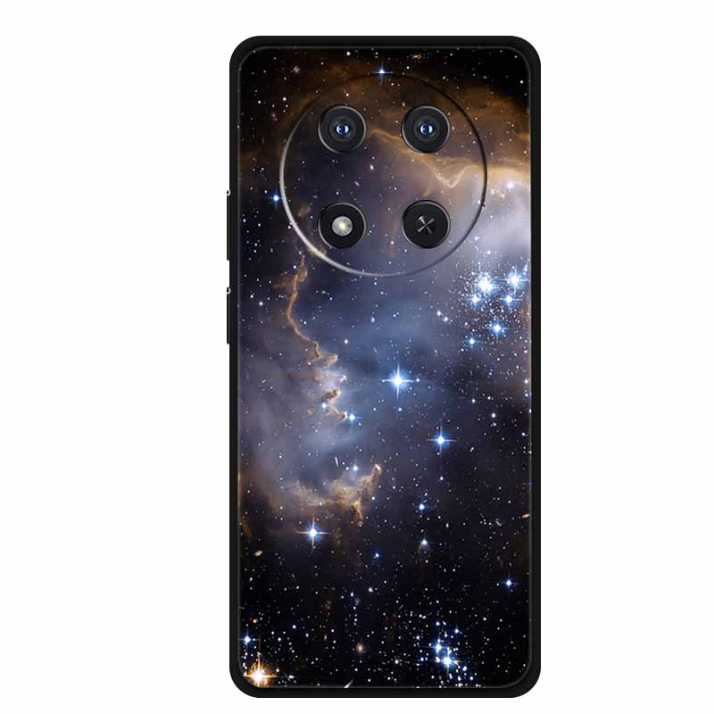 For Honor X9c Case X 9 c Coque Flowers Black Silicone TPU Soft Back Cover For Honor Magic 7 Pro Magic7 5G lite Phone Case Funda