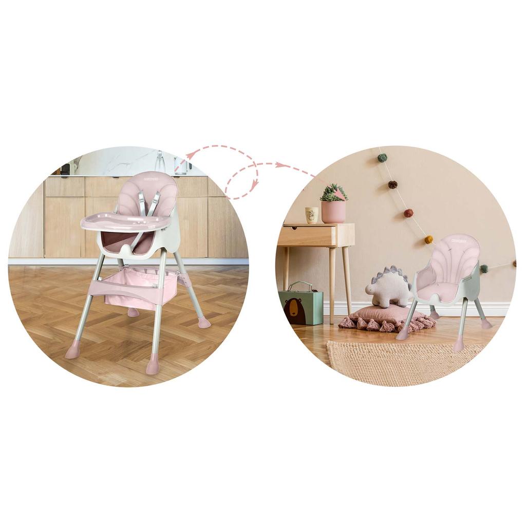 Milo Pink High Chair With Table