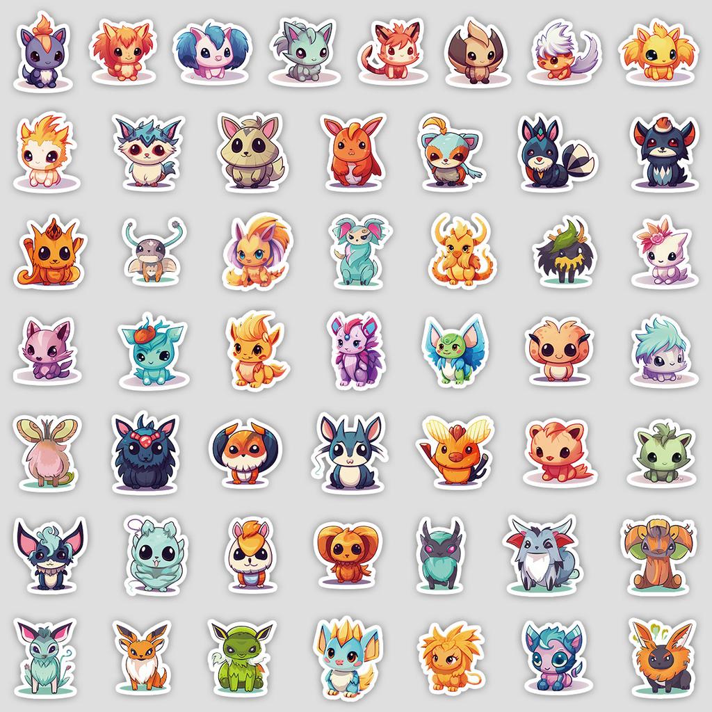 50 Fantasy Biology Series Graffiti Stickers DIY Stationery Stickers Water Cup Computer Waterproof Decorative Stickers