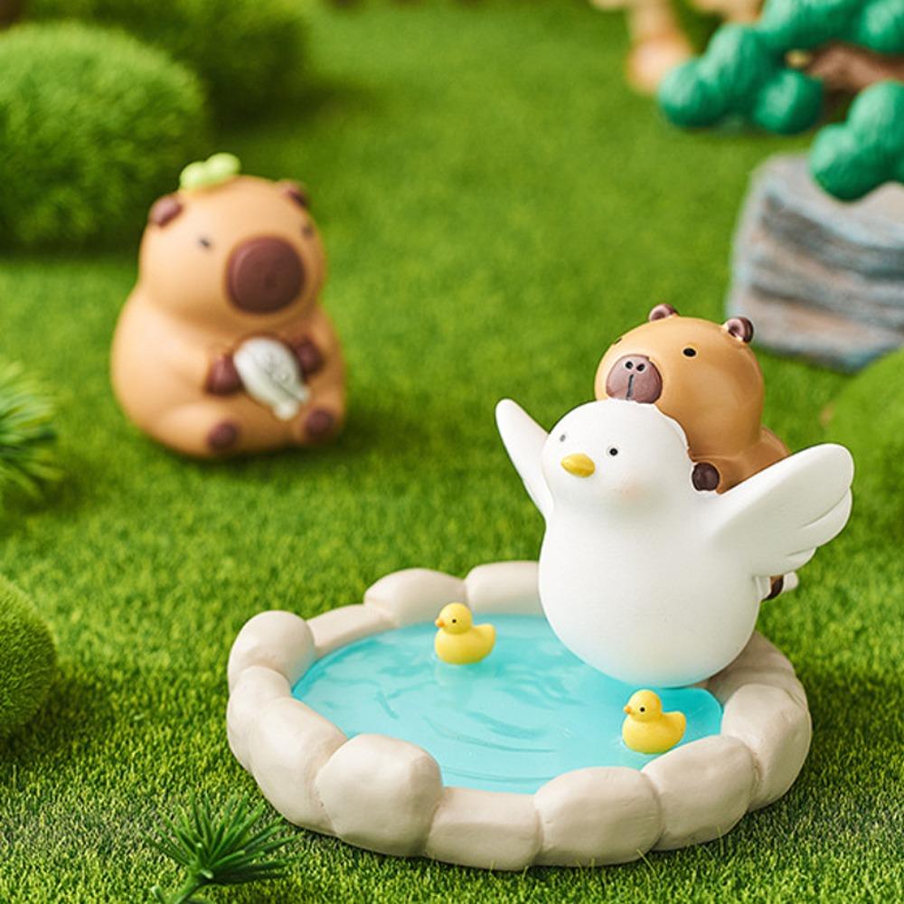 Animal Figurines Capybara Mobole Phone Stand Ornament Capybara Model Toy  Decorative Gifts