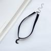 Fashionable, simple and versatile black velvet strap choker moon pendant necklace necklace necklace women's accessories