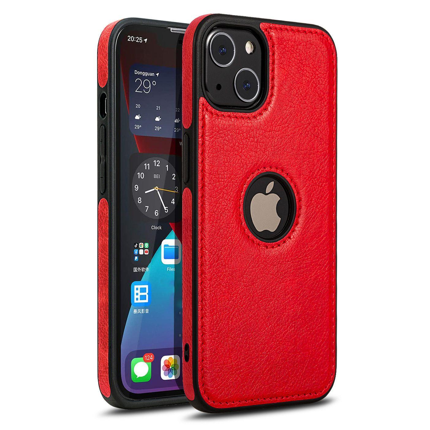 

Розкішний шкіряний чохол для телефону iPhone15 14 13 Pro 11 12 Pro Max XR XS Max X шкіряна тонка м’яка задня кришка For iphone 14 червоний