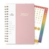 Cover Custom Spiral PU Leather Agenda 12 Months Daily Calendar Planner 2022