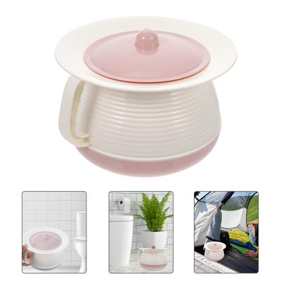 1 Stück tragbarer Eimer für dickflüssiges Sputum und Urin, geeignet für Senioren und Kinder, Heimgebrauch, robuste Kunststoff-Handtoilette mit Deckel