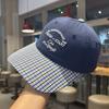 Plaid Peaked Cap Korean Snapback Cap Trendy Baseball Hat  Teenagers