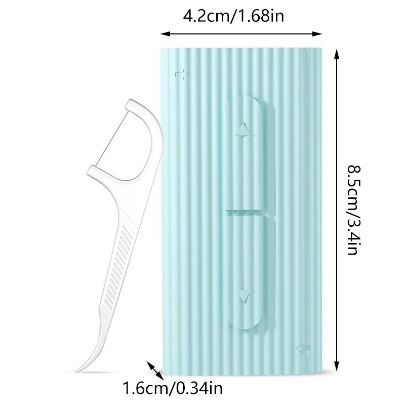 1Pcs Push Pull Dental Floss Dispenser Containing 10Pcs Floss Portable Dental Floss Storage Box Oral Hygiene Care Floss Pick