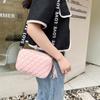 Women Bag Spring And Autumn New Lingge Shoulder Bag Korean Crossbody Bag Fashion Simple Letter Broadband Mobile Phone Bag