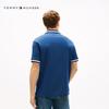 Tommy Hilfiger Men's Textured Cotton Embroidered Loose Fit Short Sleeve Polo T-shirt