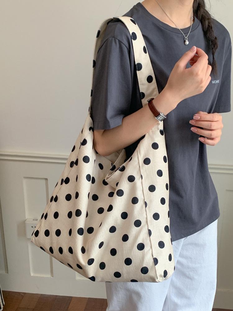 2026 Korean Style Polka Dot Underarm Handbag - Women's Versatile Niche Design Tote & Shoulder Bag
