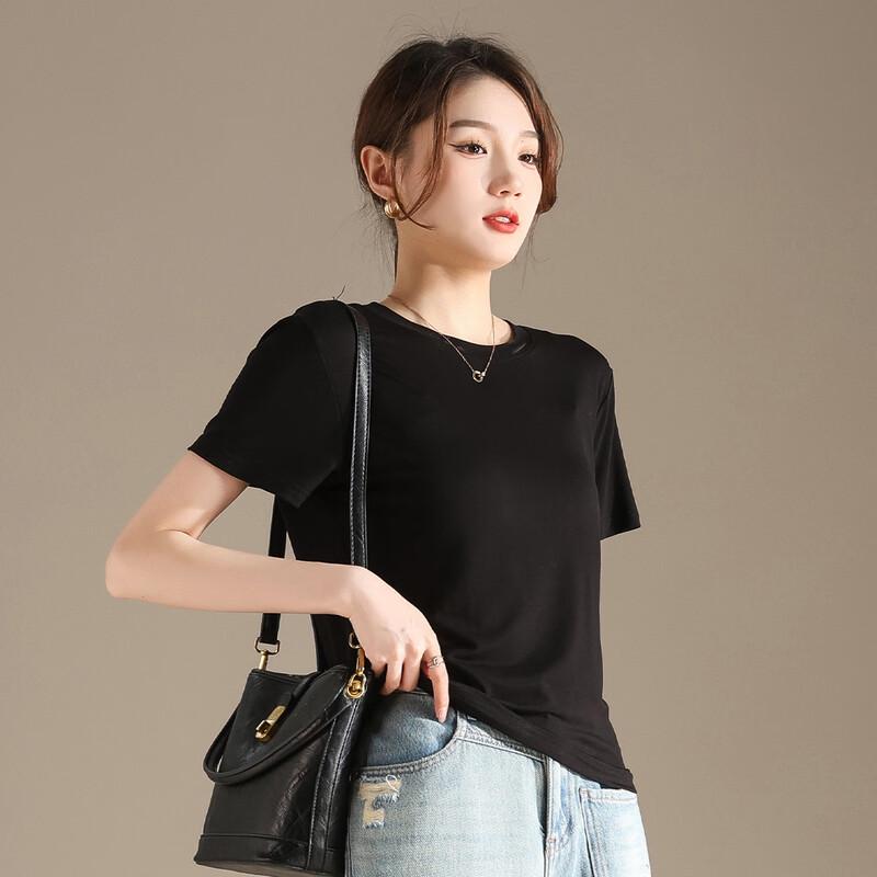 RAIN.CUN Women's Round Neck Short Sleeve T-shirt