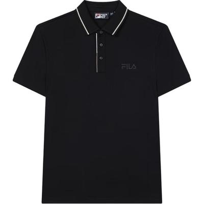 Heritage Einfarbig Lässig Atmungsaktiv Kurzarm Poloshirt Herren Poloshirts Schwarz F11M438109FBK