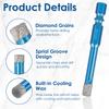 5Pcs 5-10mm Diamond Tile Drill Bit Brazed Dry Ceramic Drill Bit for Glass Tiles Stone and Masonry Hole Opening