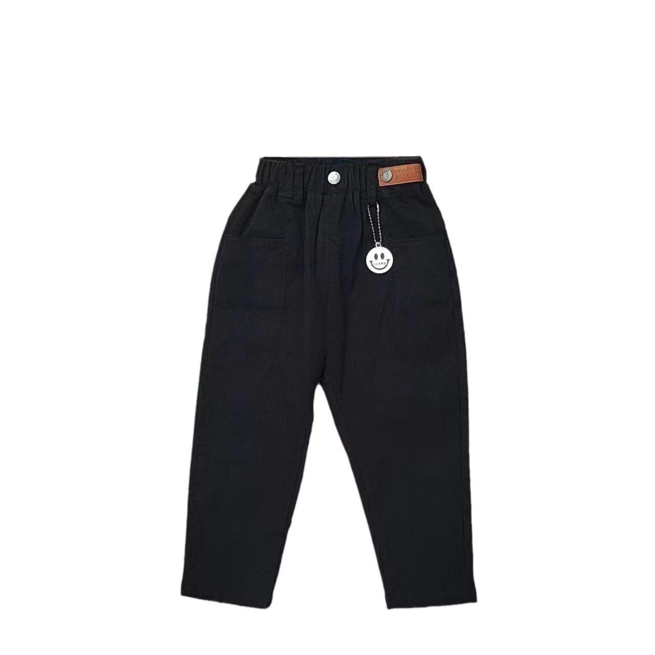 

Детские стильные корейские белые джинсовые повседневные брюки для мальчиков и девочек – модные брюки на весну и осень 90 cm