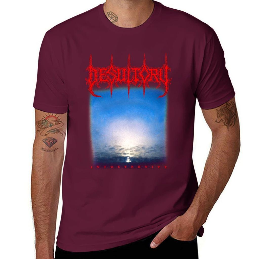Desultory Into Eternity Classic Old School Swedish Death Metal T-Shirt Aesthetic Clothing Short Sleeve Tee Sweat Mens T Shirts