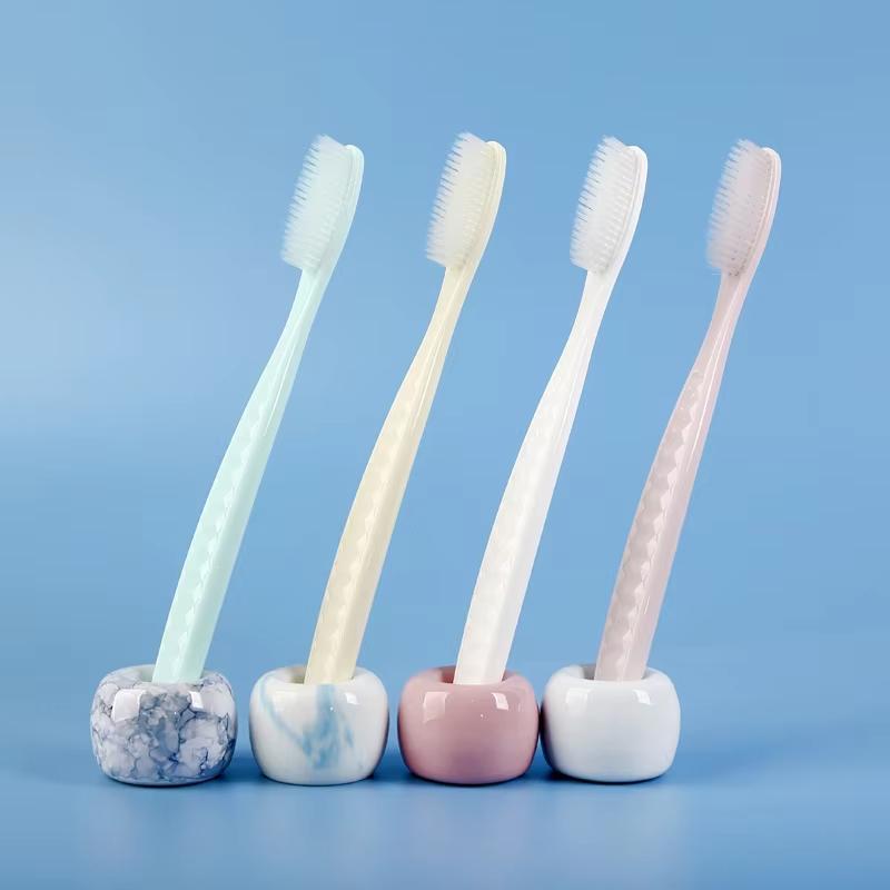 Manual Toothbrush 4 Pcs Soft Hair Long Head Adult Large Toothbrush Comfort Teeth Oral Cleaning Brush