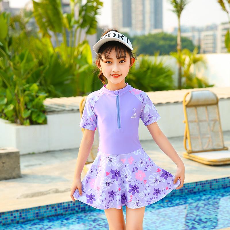 Summer 2025 Cute Princess Two-Piece Swimsuit for Girls