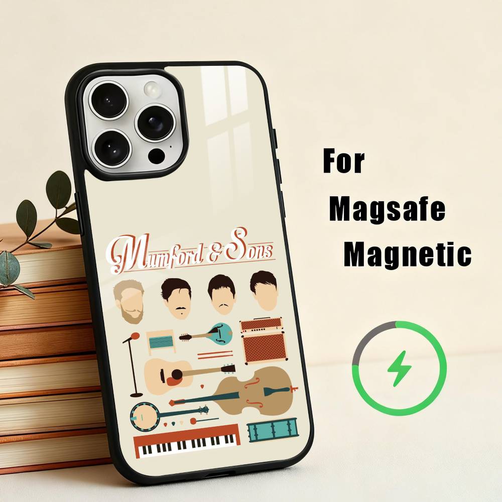 Heartfelt B-Band M-Mumford & Sons  Phone Case For iPhone 17,16,15,14,13,12,Plus,Pro,Max for Magsafe Magnetic Wireless Charging
