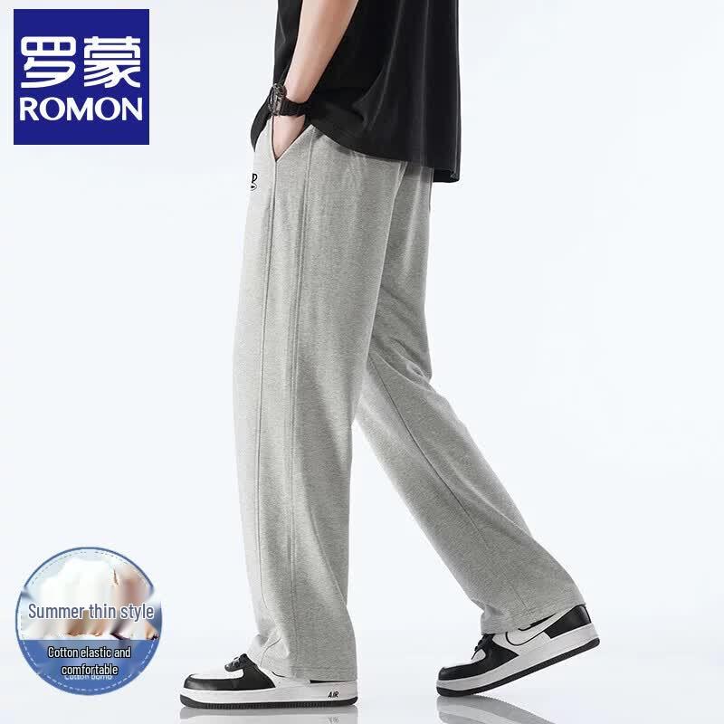 ROMON Men's Lightweight Straight-Leg Casual Sweatpants