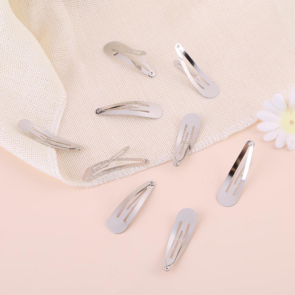 100Pcs Snap Hair Clips Metal Hair Clips Silver/Gold/Black/Pink Fashion Hair Pins Stylish Hair Barrettes Hair Accessories