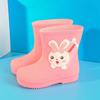 Kids' Non-slip Waterproof Cartoon Rain Boots with Drawstring